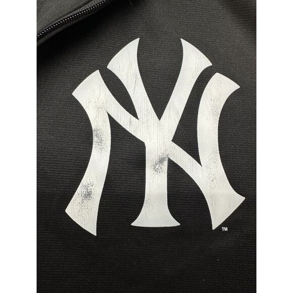 True Fan MLB Genuine Merchandise Yankees Track Jacket XL Black Vintage - Picture 3 of 7